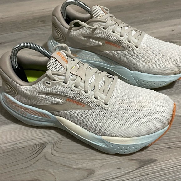 BROOKS Glycerin 21 Running Shoes Coconut Aqua Autumn Sunset Size 9.5 Women's - Picture 2 of 9